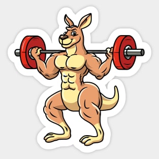 kangaroo bodybuilder workout Sticker